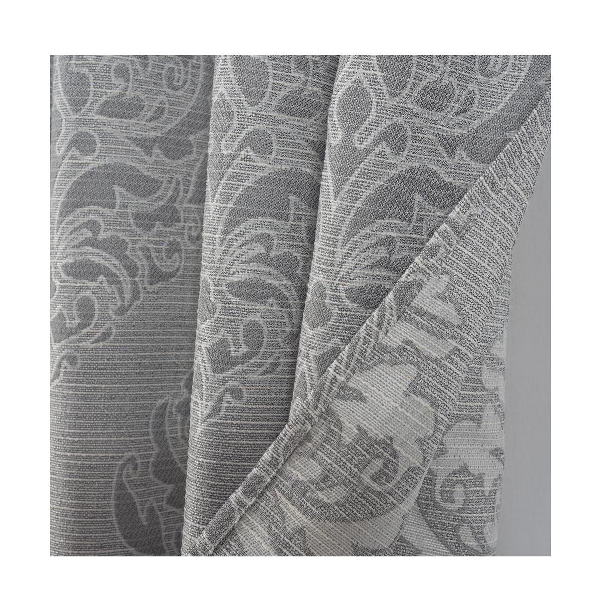 Rt Designers Collection Dorian Jacquard Grommet Blackout Window Curtain Panel 54" x 84" Silver
