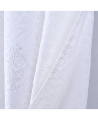 RT Designer Collection Alice Macrame Luxurious Decorative Rod Pocket Curtain Panel 54" x 84" White