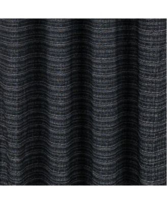 RT Designer Collection Kensington Jacquard Foam Backed Luxurious Decorative Grommet Curtain Panel 54" x 84" Black