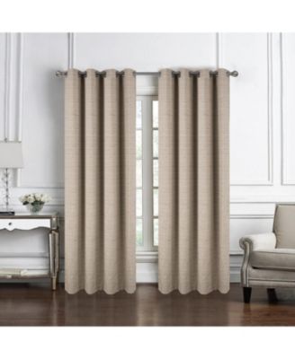 RT Designer Collection Kensington Jacquard Foam Backed Luxurious Decorative Grommet Curtain Panel 54" x 95" Taupe