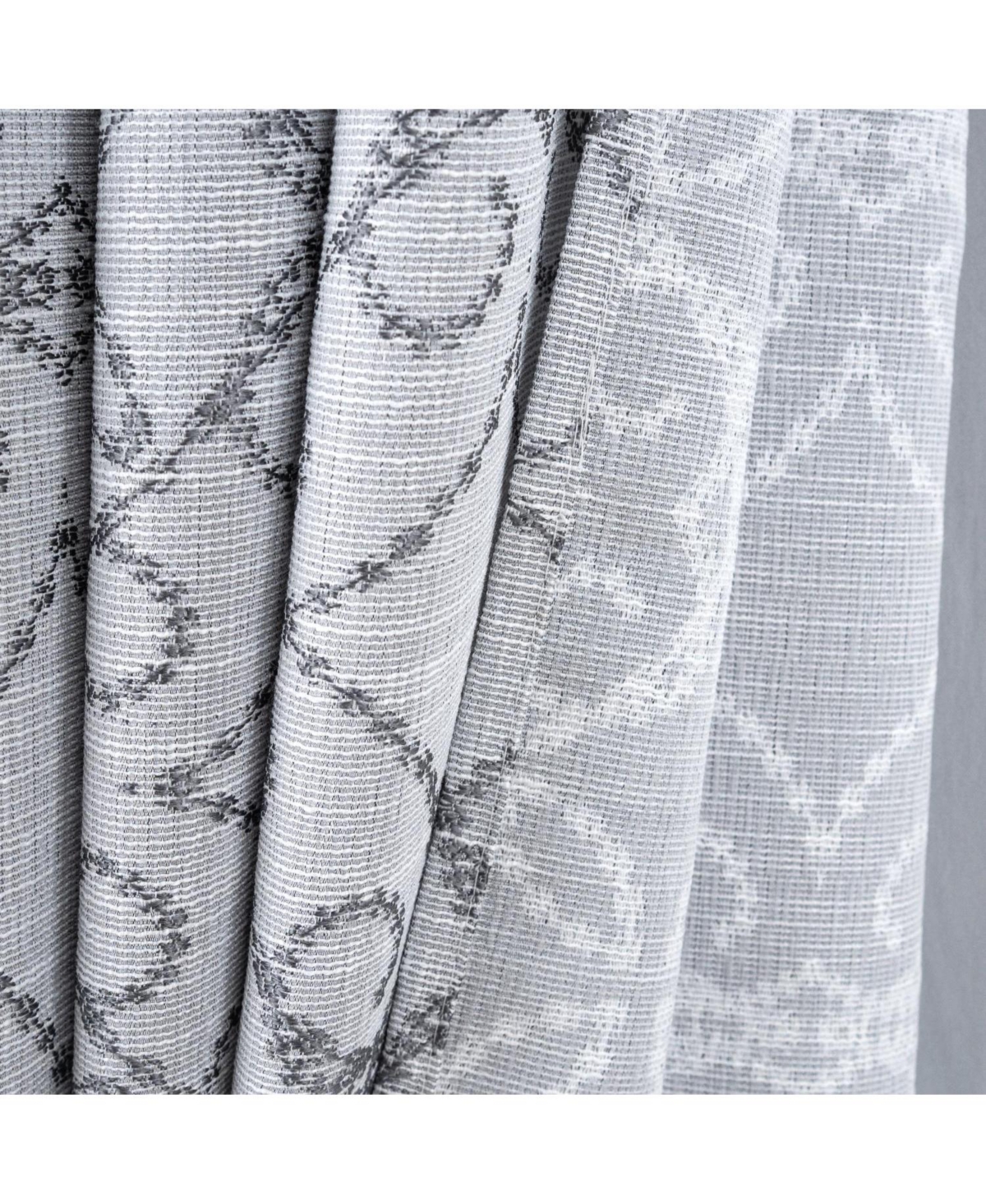 Rt Designer Collection Woodbridge Jacquard Grommet Luxurious Modern Design Curtain Panel 54" x 84" Silver