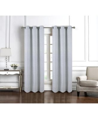 RT Designer Collection Wilton Jacquard Grommet Luxurious Modern Design Curtain Panel 54" x 84" Silver
