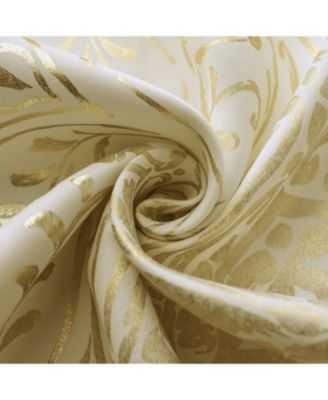 RT Designer Collection Helena Halo Foil Blackout Luxurious Decorative Grommet Curtain Panel 54" x 90" Taupe