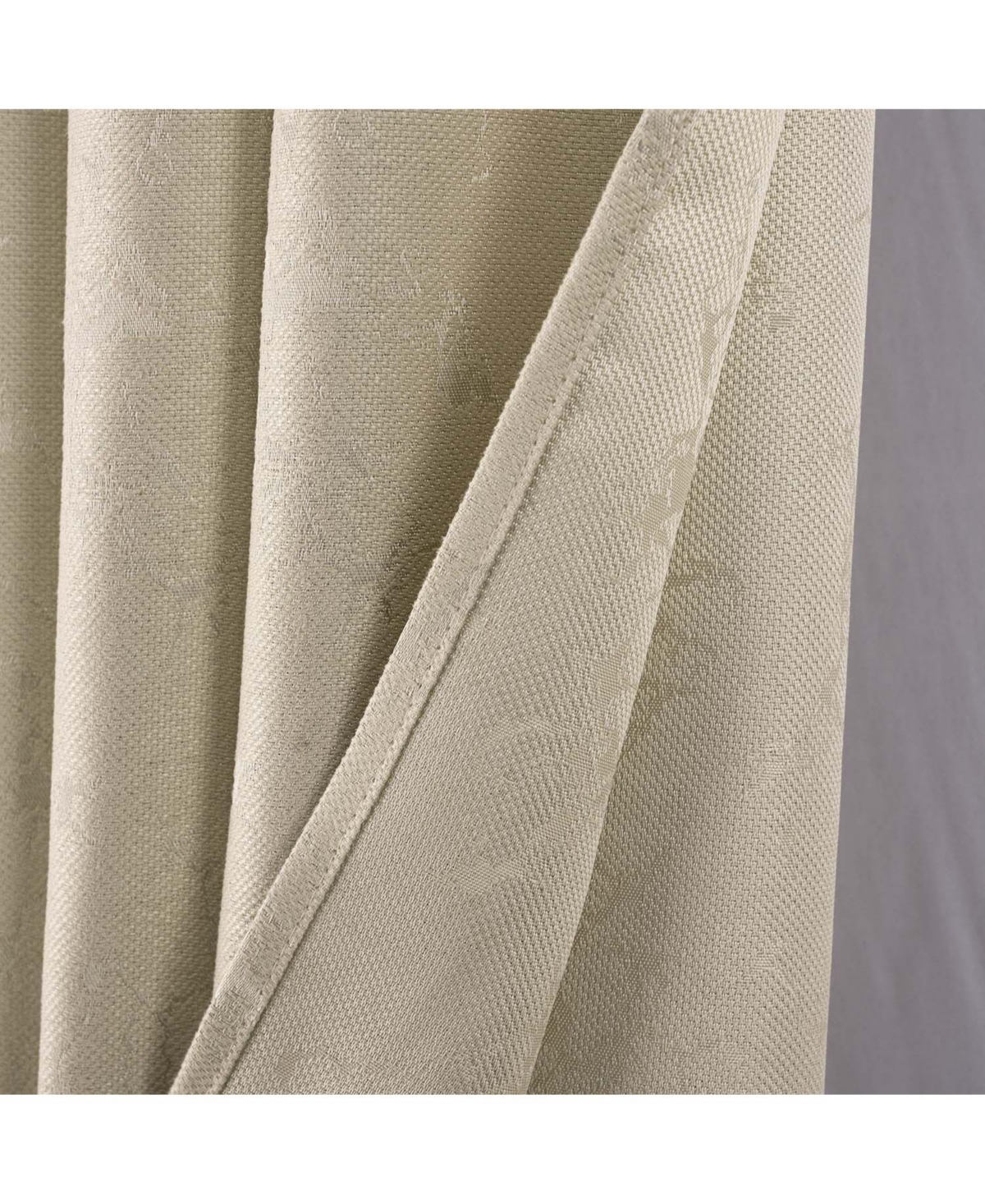 Rt Designer Collection Calypso Shimmer Jacquard 2 Pack Grommet Curtain Panel Pair 36" x 84" Taupe