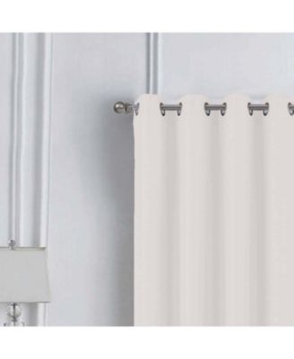 RT Designer Collection Cindy Textured 2 Pack Grommet Curtain Panel 36" x 84" White