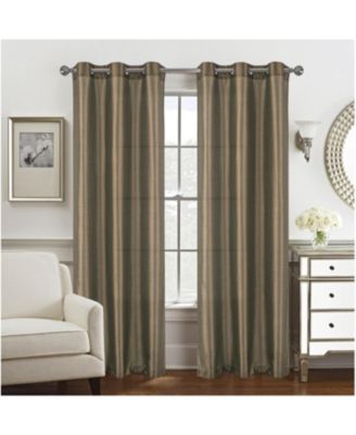 RT Designer Collection Nancy Grommet Luxurious Modern Design Curtain Panel 54" x 95" Taupe