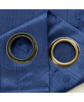 RT Designer Collection Nancy Grommet Luxurious Modern Design Curtain Panel 54" x 95" Navy Blue