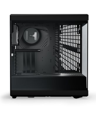 Y40 S-Tier Aesthetic Panoramic Tempered Glass ATX Mid-Tower Gaming Computer Case, Black