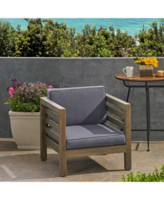 Acacia Club Chair with Water-Resistant Cushions