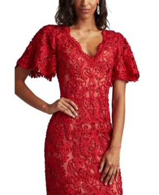 Women's Arnett Embroidered Flutter Sleeve Dress