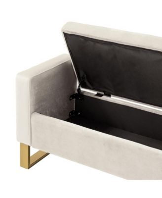 Vallejo 50.4'' W Modern Upholstered Flip Top Storage Bench with Two Pillows and Tufted