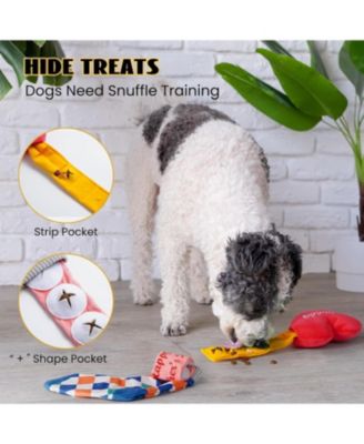 5 PCS Father's Day Plush Dog Toys, Father's Day Gift, Interactive Dog Toys
