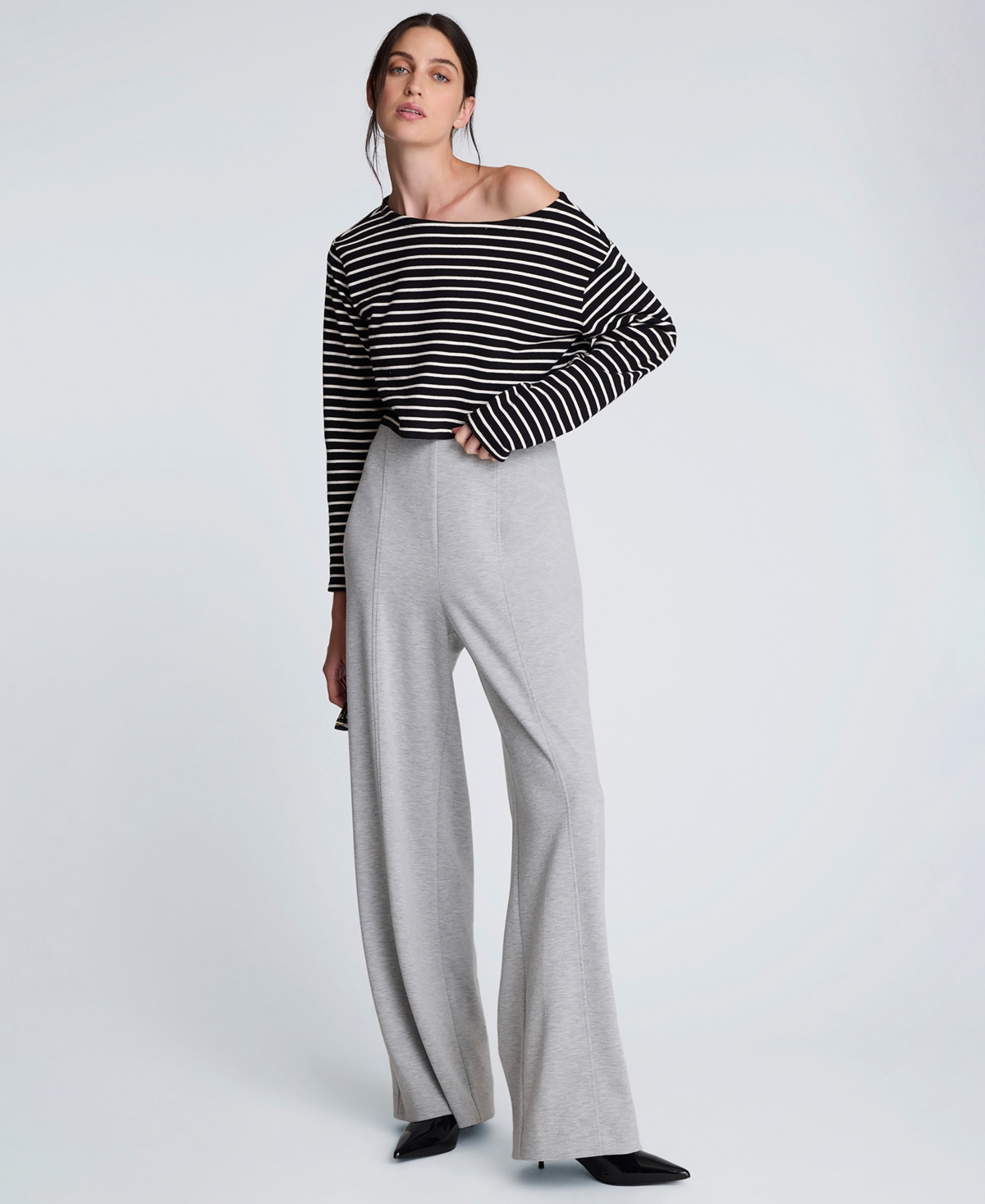 Kenneth Cole Women's Striped Cropped Top