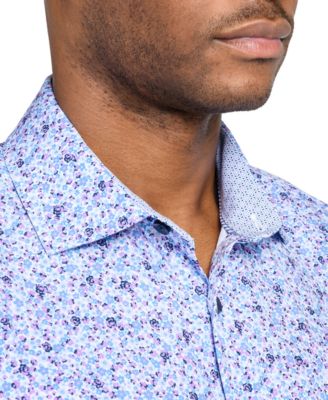 Men's Floral-Print Dress Shirt