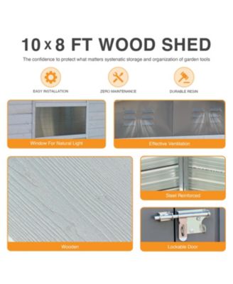  8x10FT Iron-Wood Tool Shed - Nature & Function