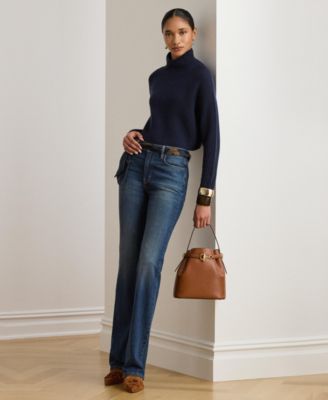 Women's Cropped Mock Neck Sweater