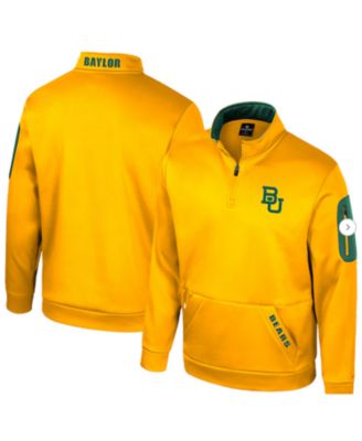 Men's Gold Baylor Bears Mainframe Fleece Quarter-Zip Jacket