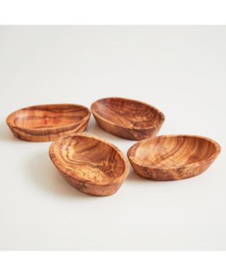 Set of 4 Olivewood Aperitivo Bowls -
