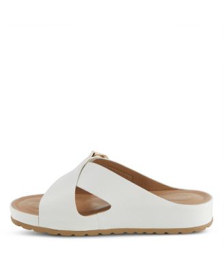 Rutha Women's Synthetic Leather Criss-Cross Slide with Sandal