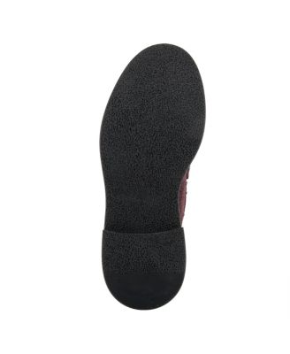 Marlen Women's Velvet Textile Upper Slip-On Loafer On Chunky Lug Sole Bottom With Crystal Buckle