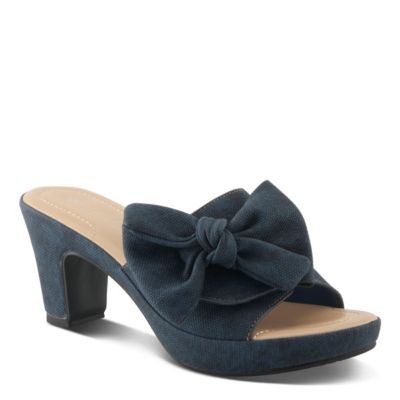 Normajean Women's Slide Sandal with Denim-Inspired Upper