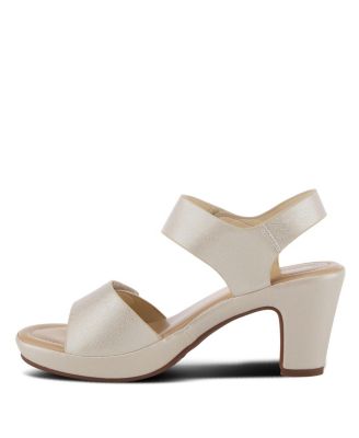 Women s DADE Two-Piece Platform Sandals with Accent Buttons and Adjustable Straps