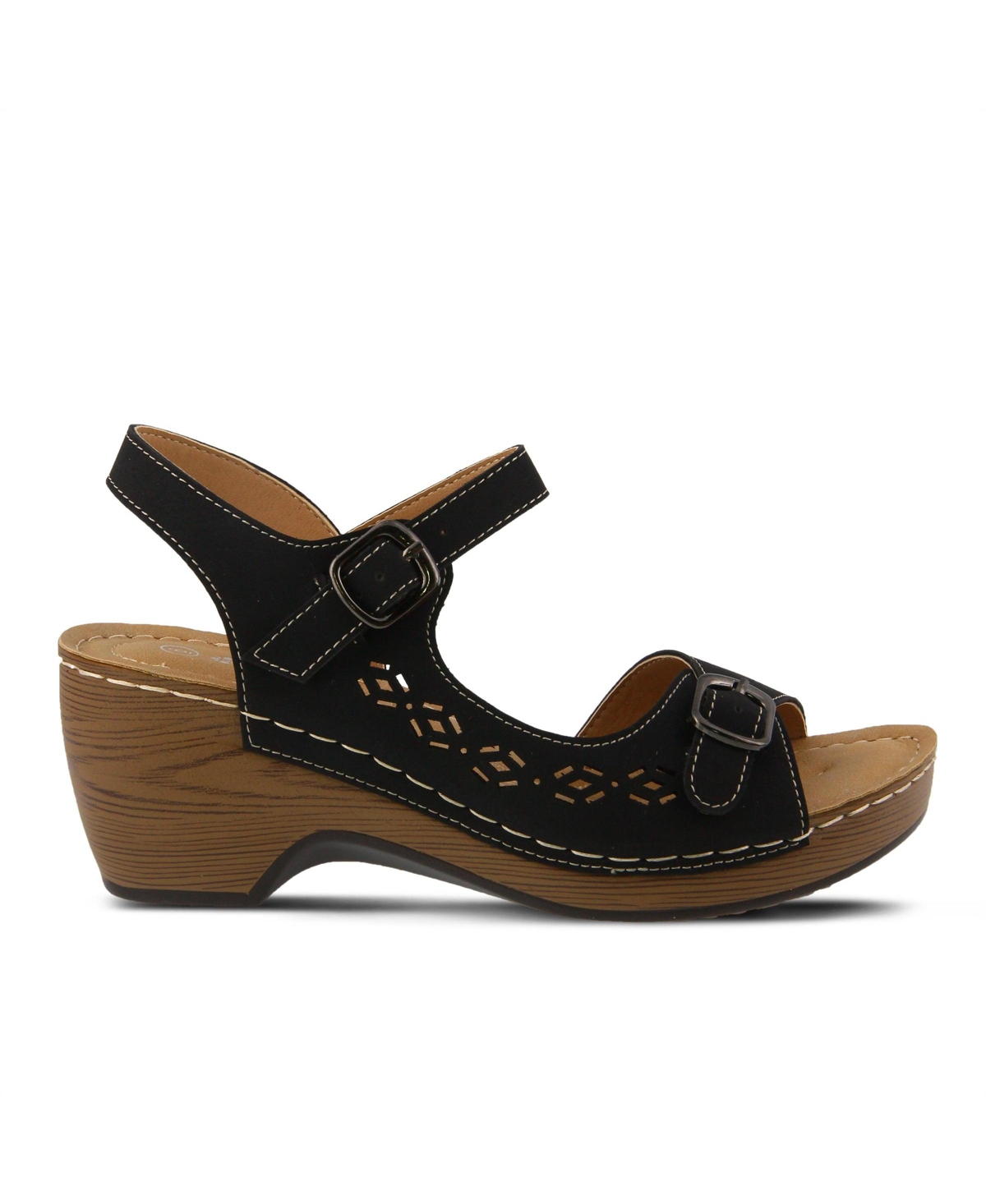 Patrizia Women's Shantay Adjustable Wedge Sandals with Back Strap