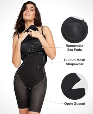 Women's Shapewear Built-In Sculpting A-Line Midi Slip Dress