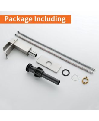 Single-Handle Waterfall Bathroom Sink Faucet in Lead-Free 304 Stainless Steel with Hot/Cold Water Function