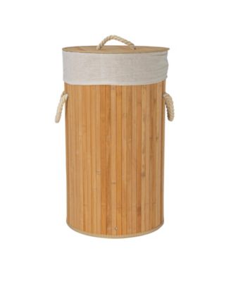 15-Gallons Bamboo Laundry Hamper with Rope Handles