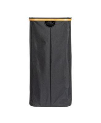 Sleek Laundry Hamper with Dual Mesh Liners and Lid, Black