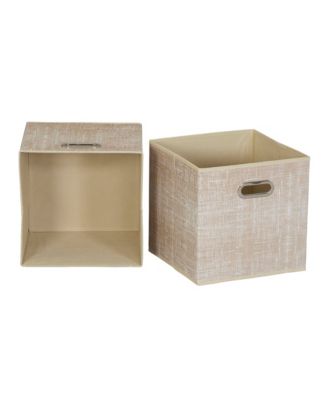 Fabric Storage Bins 6 Piece Set, Tan