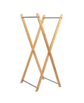 X-Frame Bamboo Hamper, Washable Grey Liner and Bamboo Frame
