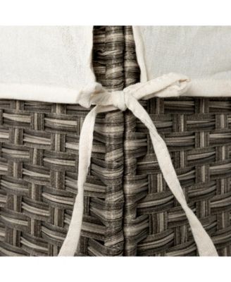 Handwoven Laundry Hamper, Gray