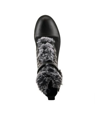 Women's Shoes HILVIA-QUILT Quilted Faux Fur Lined Winter Boots