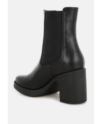 Womens Scuala Faux Leather Chelsea Boots