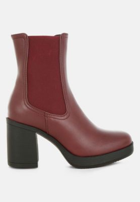 Womens Scuala Faux Leather Chelsea Boots