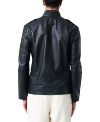 Men's Bosa leather jacket semi-loose fit