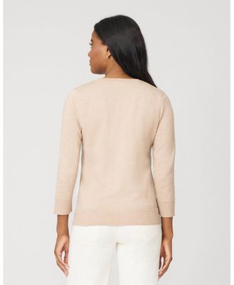 Women's Lurex Cardigan with Ribbed Trim