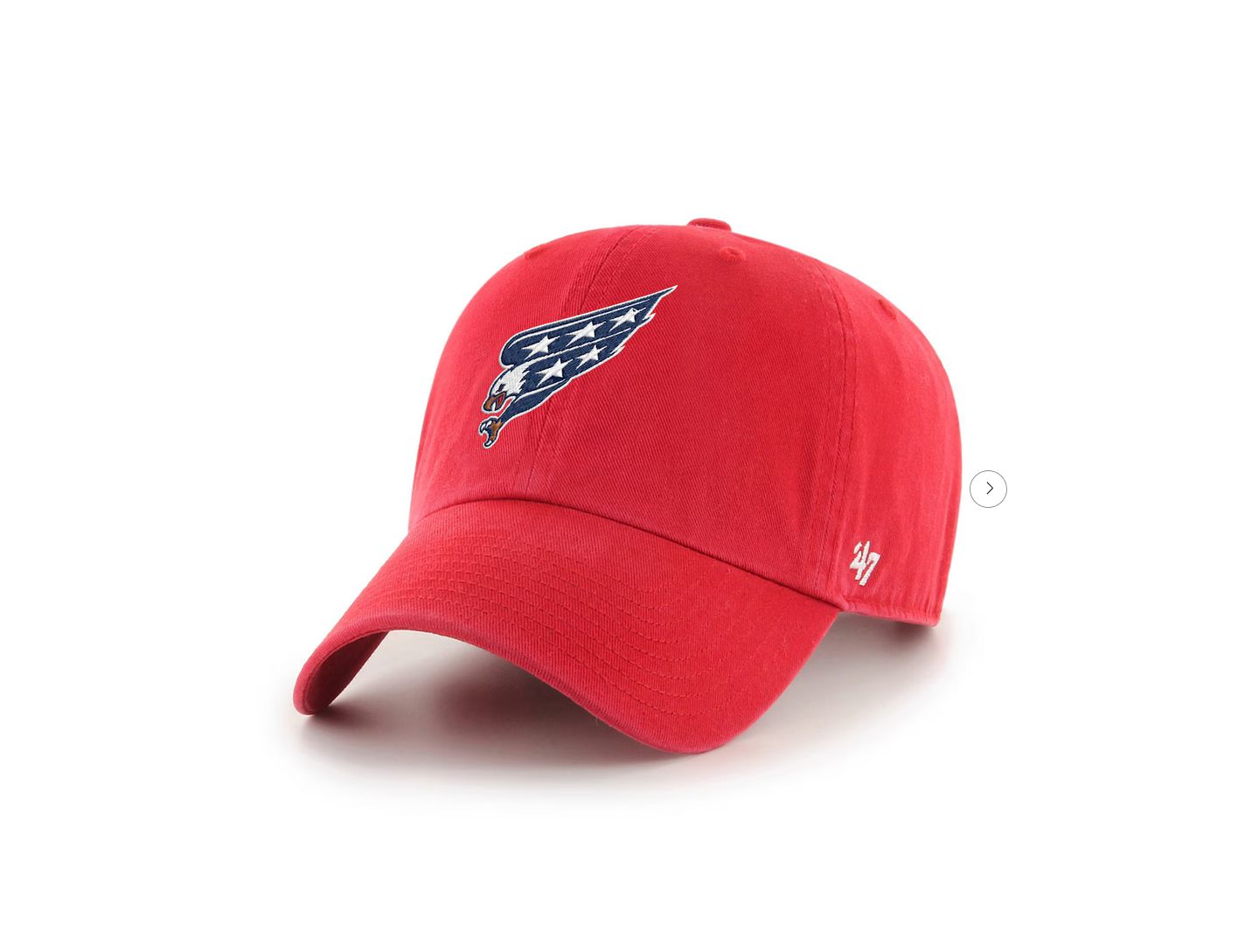 Мужская кепка '47 Brand Red Washington Capitals Alternate Clean Up Adjustable Hat — фото 1
