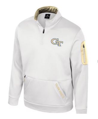 Colosseum Men's White Georgia Tech Yellow Jackets Mainframe Fleece ...