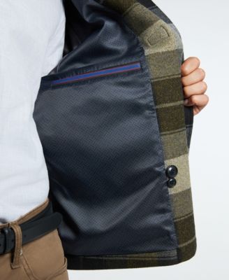 Men's Plaid Toggle Jacket