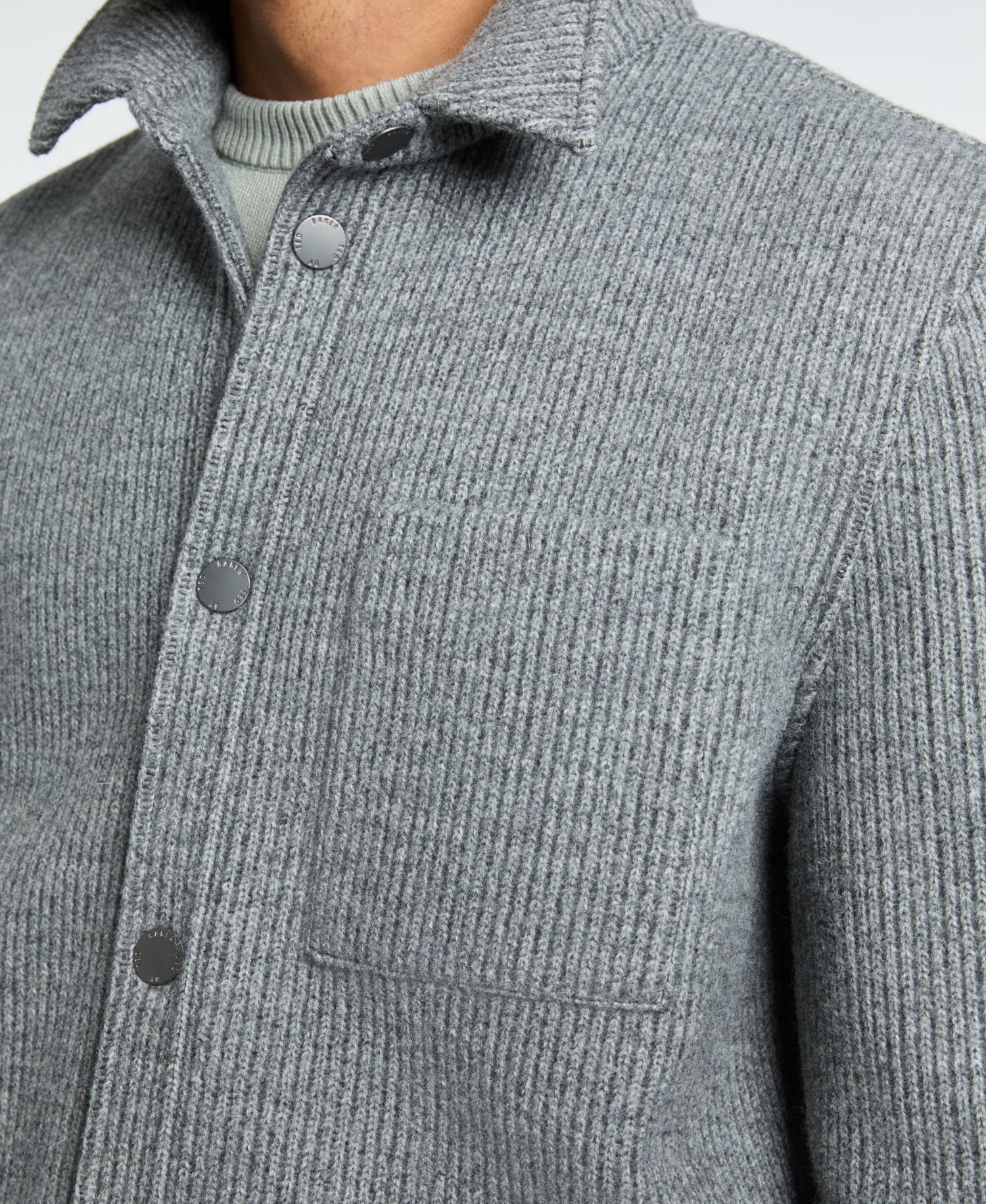 Men's Fully Lined Knit Shirt Jacket