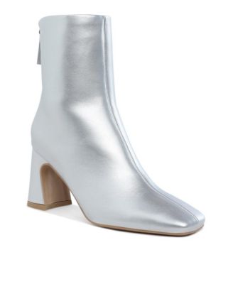 Womens Simba Square Toe Metallic Ankle Boots