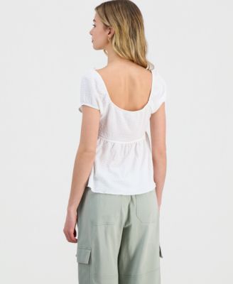 Juniors' Soft Cup Babydoll Top