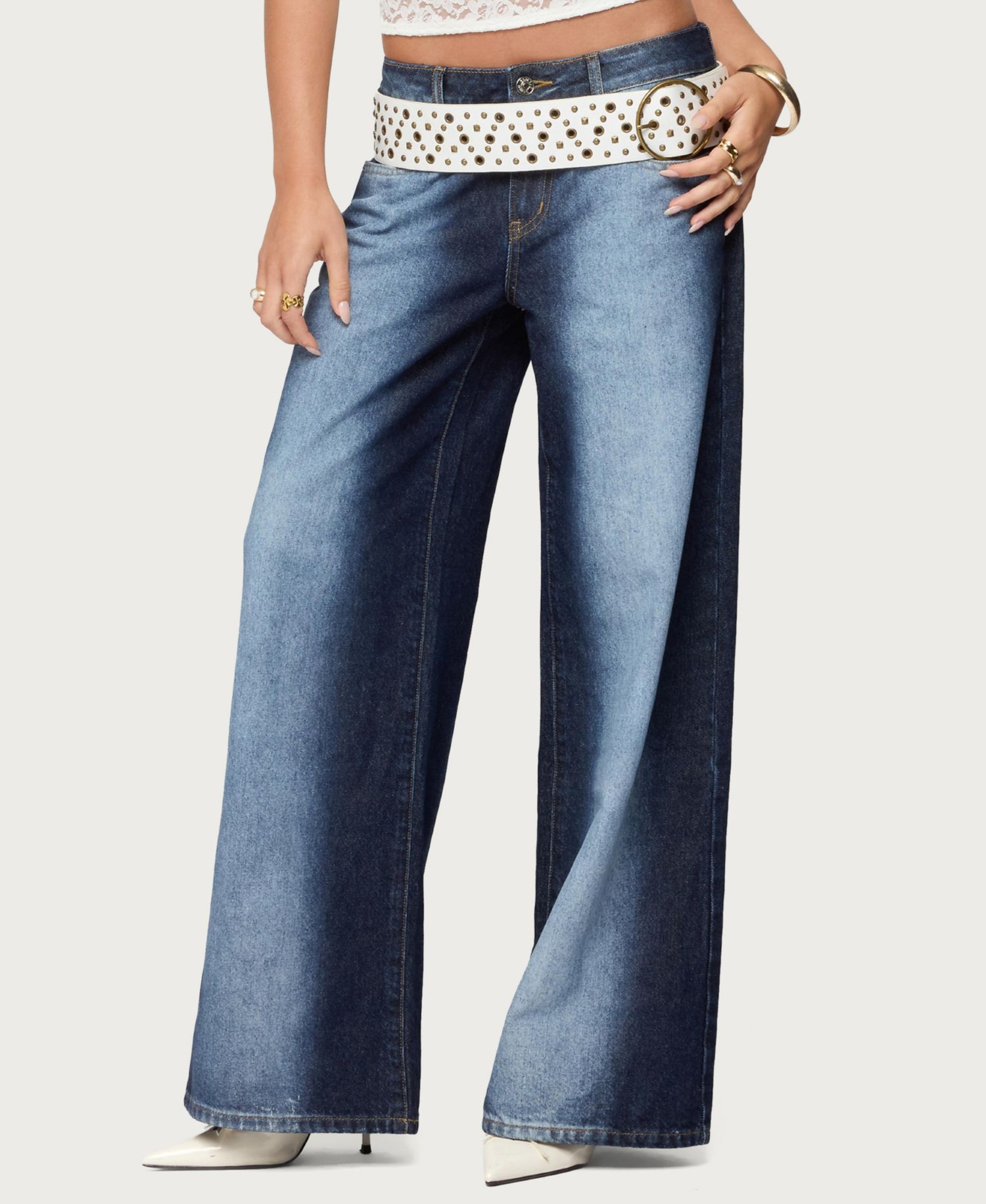 Women's Ema Bleach Washed Low Rise Jeans