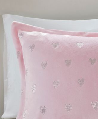 Rosalie Metallic Heart 3-Pc. Comforter Set, Twin/Twin XL