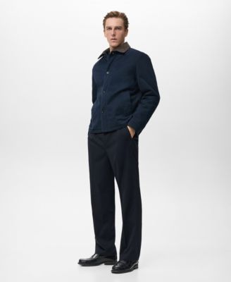 Men's Corduroy Collar Quilted Jacket