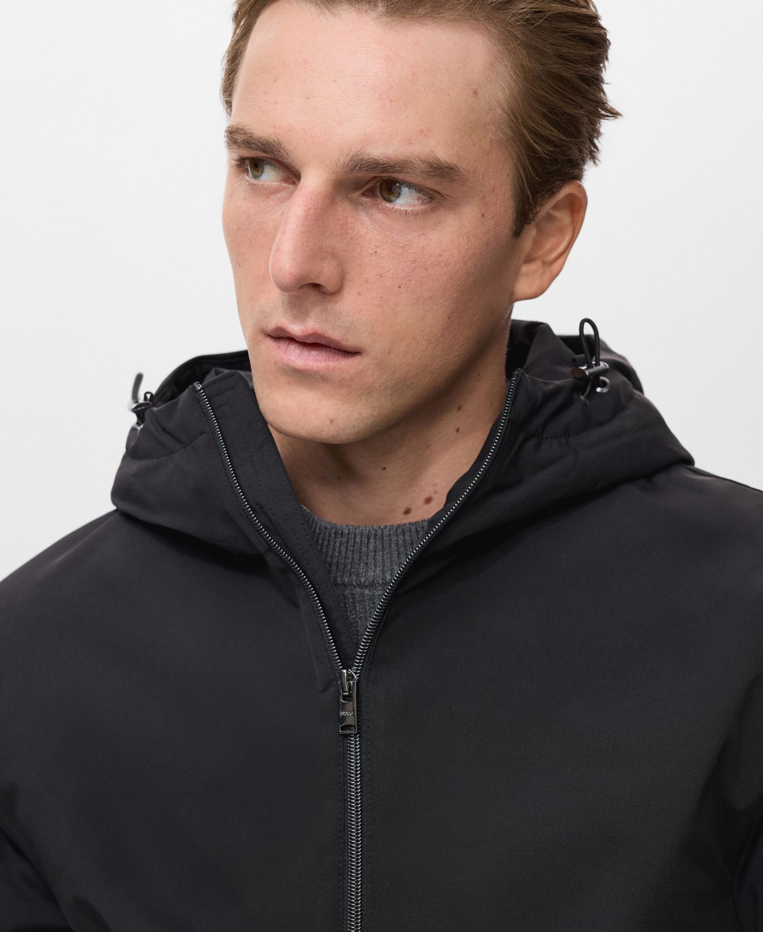 Men's Water-Repellent Hooded Parka