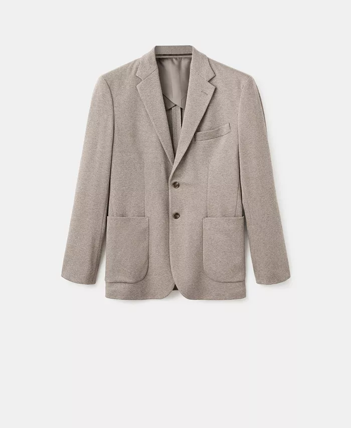 Men's Slim-Fit Micro-Houndstooth Jacket - thumbnail 8